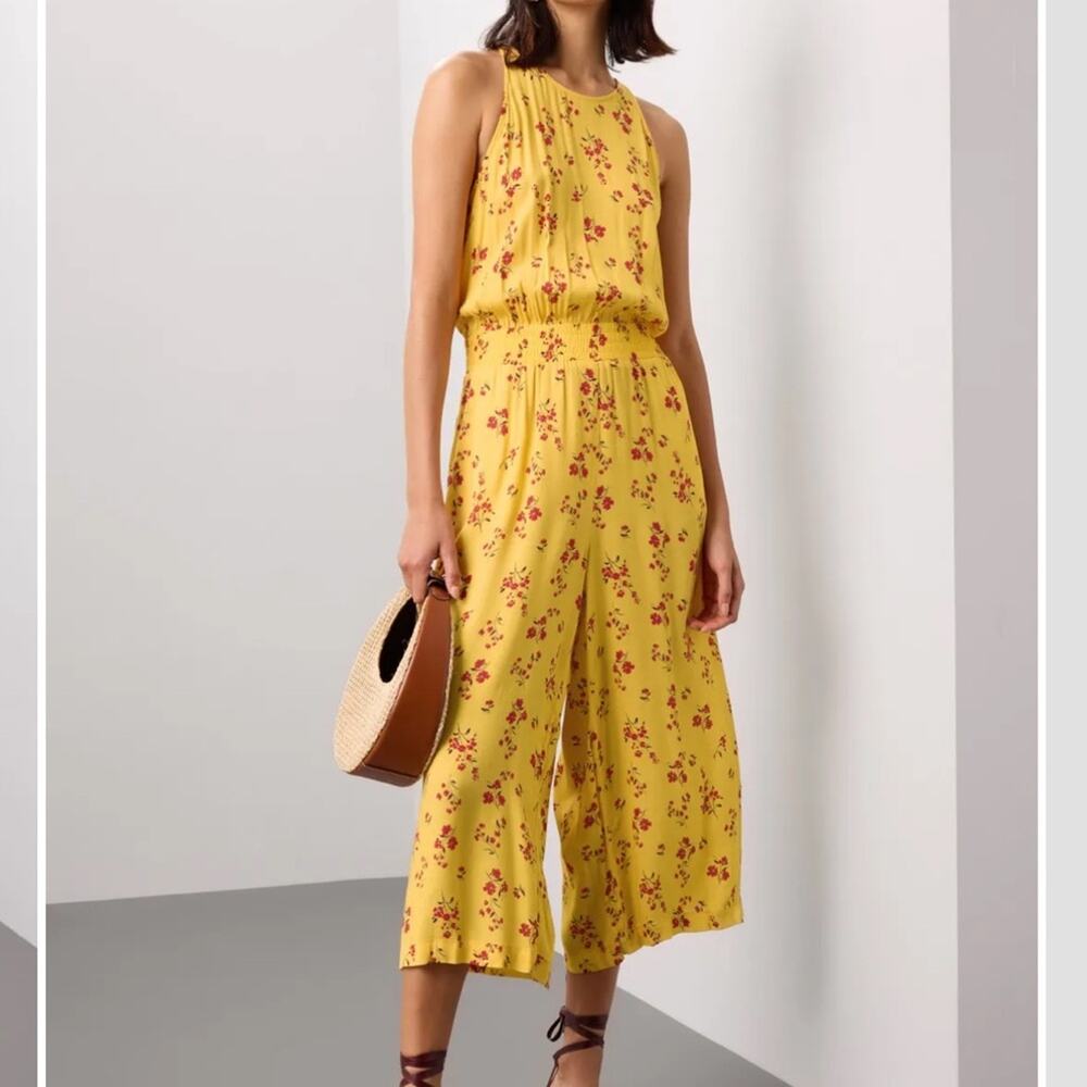 Thakoon Yellow Floral Jumpsuit Size 6